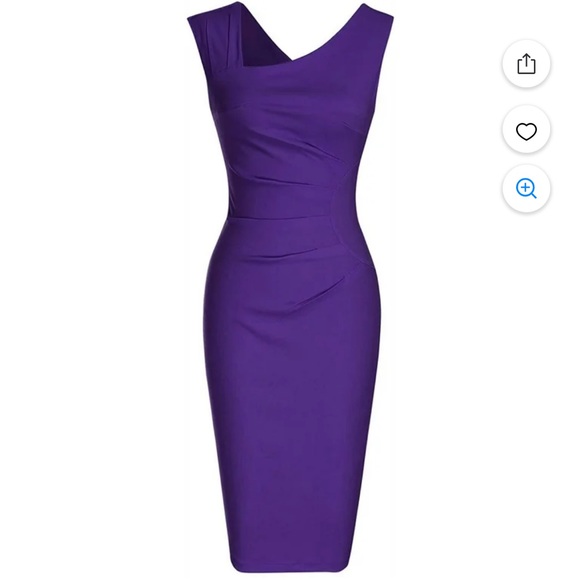 Haute Edition Dresses & Skirts - Haute Edition Retro Sleeveless Bodycon Purple Dress